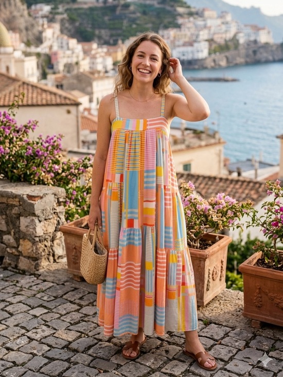 Anthropologie Dresses & Skirts - Anthropologie Multicolor Striped Patchwork Maxi Dress